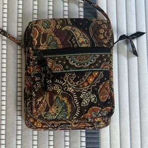 Vera Bradley Paisley Crossbody Bag - Brown and Blue
